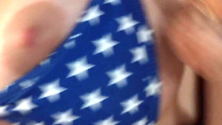 American Bimbo Gets Fucked and Sucks Cock Before 4th of July Pool Party