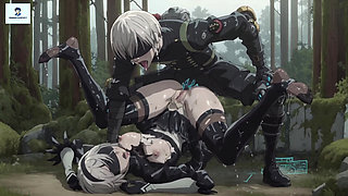 2b Nier Automata Anime Hentai Anal Mecha Sex Stockings