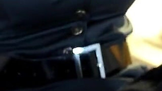 Officer Queen Rouge Sucks Huge Fat Black Cock
