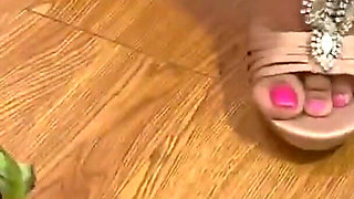 Squashing Eggplant with My Sexy High Heels