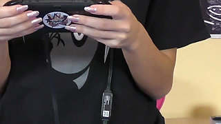 Amazing Brunette Relaxing with Her Friend