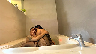 Mexican bbw cheating in the hotel jacuzzi