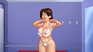 Summertime Saga - Gameplay - Roleplay - Debbie Wears Bikini