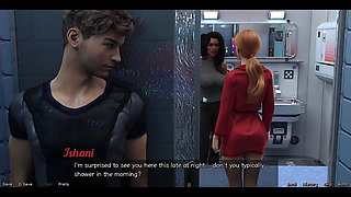Stranded in Space - Nearly Caught by Big Tits Indian MILF