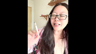 Darkside Smoking Asian: Filthy Cigarette Filter Nicotine Sfain Reveal & Extraction + Nipple Flash