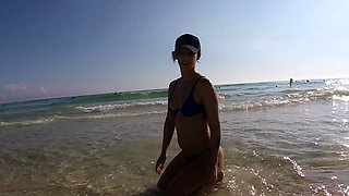 Amateur outdoor beach fuck