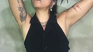 Silent Topless Smoke Seduction