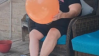 Big Beauty Nurse Vicki Has a Request to Blow up a Huge Balloon