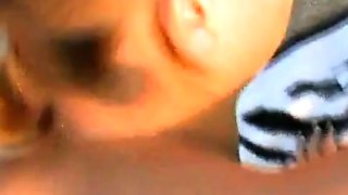 Outdoor Amateur Couple Fun with Facial