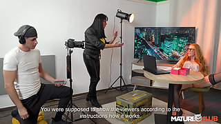 Mature Club - Juicy Redhead Showhost Lenka Seduces Her New Cameraman Bruno Baxter