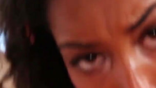 Ebony slim teen Leah Luxxx POV blowjob deepthroat cum swallow