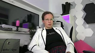 Femdom MILF in Glasses Humiliates Loser with Small Dick – Amateur HD