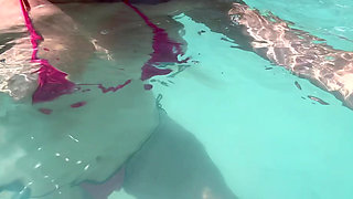 Artemisia Love Showing Her Perfect Tits in a Micro Bikini Underwater