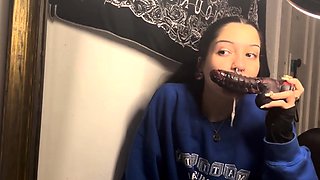 Sexy solo girl loving masturbation with toys