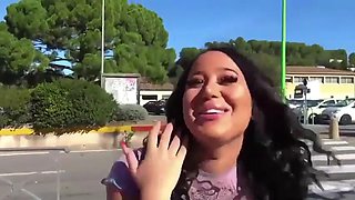 Smoking Hottie Brunette Banged by Huge Cock for Money: Blowjob, Doggy  Cowgirl Porn