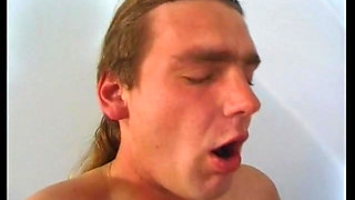 Horny teen gets pussy licked before double penetration