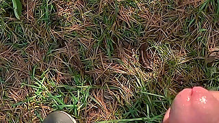 Naughty Nature Handjob - Outdoor Male POV Handjob Huge Cum