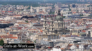 Trio with 2 Blondes at the Office