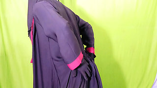 Beautiful Amena Bhabhi has sex indoors wearing a burqa and hijab