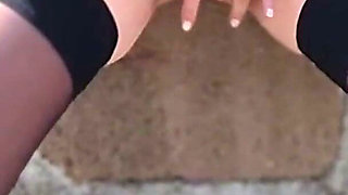 Caught Pussy Flash French Teacher Risky Park by Sea Masturbation Squirt Watched by Strangers Misscreamy