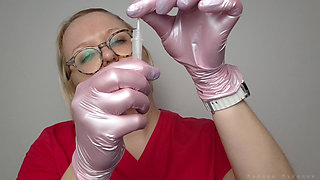 Doctor Does a Covid and Flu Swab Test to Herself; Doctress Madame Madomme