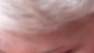 Blonde MILF Olivia Gold Sucking Cock in Her Pantyhose POV