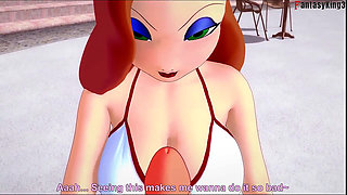 Swimsuits, hot blonde, toon