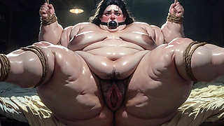 Virgin SSBBW with Hairy Pussy in Bondage - Scared but Desperate for First Cock