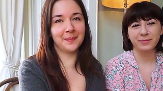 Two Hairy German Brunette Lesbians Playing With Thick White