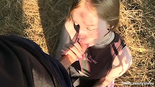 Horny Schoolgirl got Lost in the Forest and is ready to do anything to get out