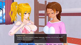 Hot sexy blonde, 3d sex, big cock cumshot