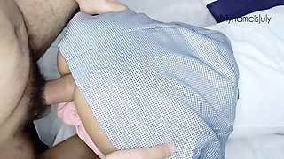 Little Thai Schoolgirl: Daddy, a man came into the room!