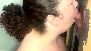 Throated his cock and swallowed to give him a nice massage.