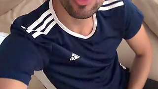 Mature Daddy Jerks off in Public Bathroom