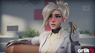 Overwatch Mercy Dr. Ziegler - Clinic Double Penetration (tight Pussy & Anal)