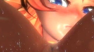 Anime Cow Milk Girl Gets Fucked Standing up in a Sex Cage Show