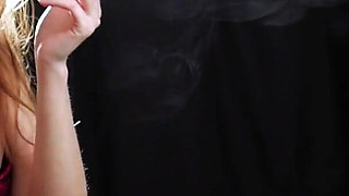 Russian Beauty Lost in Cigarette Smoke Haze