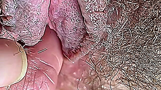 Hot Stepmom Plays with Her Dirty and Hairy Close-up