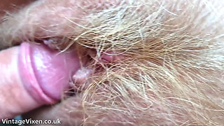 Cheating Slut Wife Permits Tiny Penis Cuck Husband to Fuck her Hairy Cunt While She Messages Lover for Real Sex