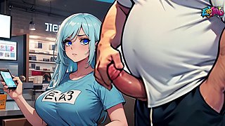 Cartoon fantasies and animated erotica in public situations