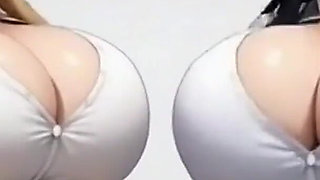 Funny Huge Boobs Office, Ai Animation