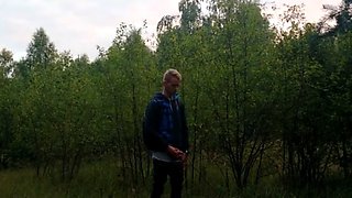 Outdoor Twink Peeing in the Woods