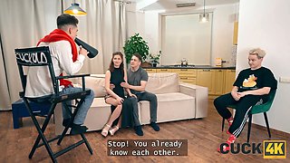 Cuck4k. she loves to experience Double Penetration with strangers in front of her hubby