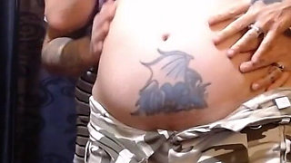 Pregnant Big Belly Rubbing Massaging Lesbians