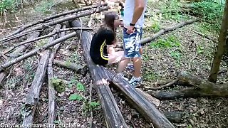 Barely Legal Teen Gets Fucked Hard in the Woods - Outdoor Sex