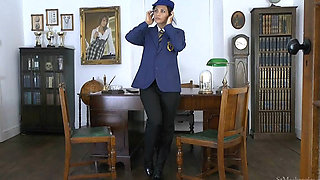 Roxy Strips off the All Boy’s College Uniform