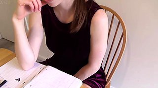Cute curly brunette solo webcam masturbation