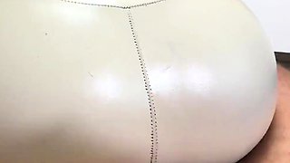 Her big ass, covered in sports leggings, is just begging to