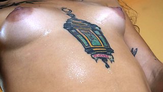 Cute curly brunette solo webcam masturbation