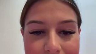 Busty blonde mature solo masturbation for webcam